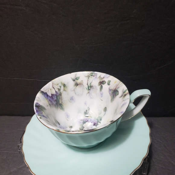 Vtg PORCELAIN TREASURES By *BETTY PLATNER* Swirl Teacup & Saucer Set REPLACEMENT - Picture 2 of 9